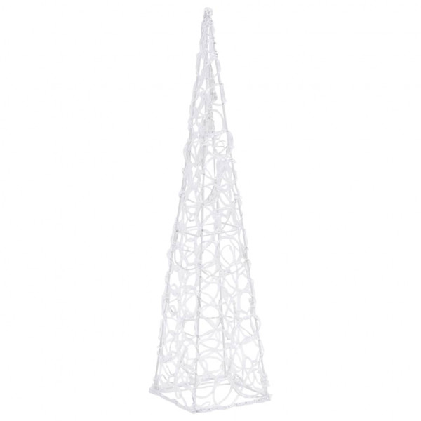 Cone de iluminação decorativo c/ LEDs azuis acrílico 60 cm M 5