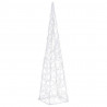 Cone de iluminação decorativo c/ LEDs azuis acrílico 60 cm 5