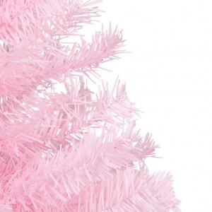 Árvore de Natal artificial com suporte 240 cm PVC rosa H