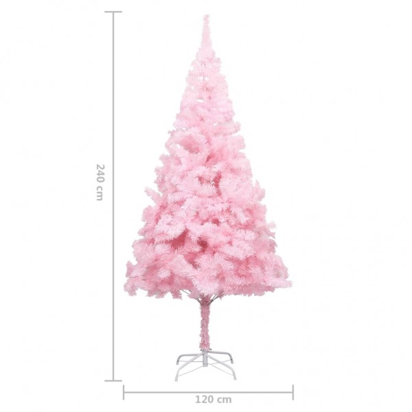 Árvore de Natal artificial com suporte 240 cm PVC rosa M 5