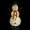 Boneco de neve decorativo com luz LED tecido de luxo 180 cm 3