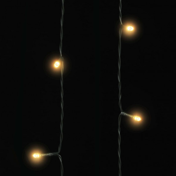 Cordão de luzes com 300 LED 30 m PVC branco quente M 3