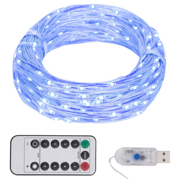 Tira de luces LEDs con 150 LEDs azul 15 m PVC D
