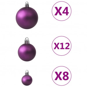 Juego de bolas de Navidad 100 piezas morado H