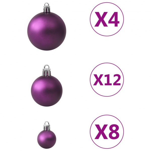 Jogo de bolas de Natal 100 peças roxo M 2