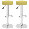 Bancos de bar 2 pcs tecido verde 1