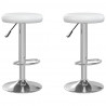 Bancos de bar 2 pcs couro artificial branco 1