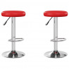 Bancos de bar 2 pcs couro artificial vermelho 1