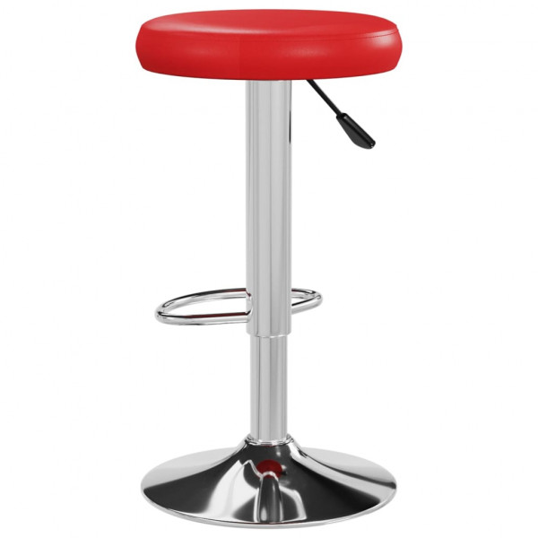 Bancos de bar 2 pcs couro artificial vermelho M 5