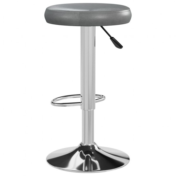 Taburetes de cocina 2 unidades cuero sintético gris M 5