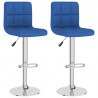 Bancos de bar 2 pcs tecido azul 1