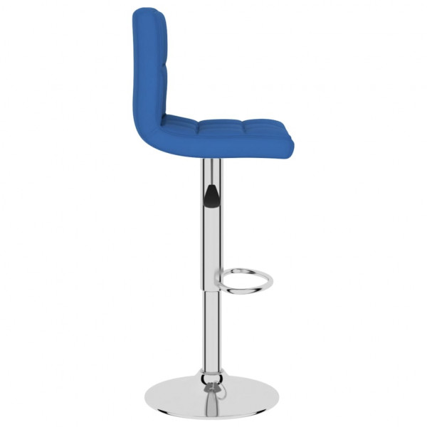 Bancos de bar 2 pcs tecido azul M 5