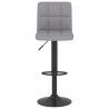 Bancos de bar 2 pcs tecido cinzento-claro 4