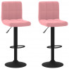 Bancos de bar 2 pcs veludo rosa 1
