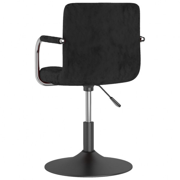 Cadeiras de jantar giratórias 2 pcs veludo preto M 5