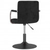 Cadeiras de jantar giratórias 2 pcs veludo preto 5