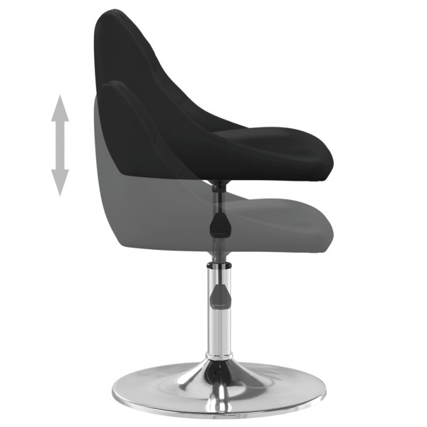 Silla de comedor de cuero sintético negra M 5