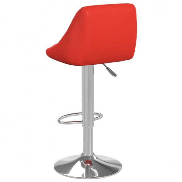 Bancos de bar 2 pcs couro artificial vermelho M 5