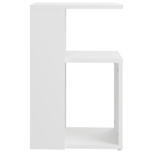 Mesa auxiliar de madera contrachapada blanco 36x30x56 cm M 4