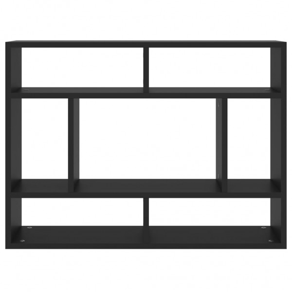 Estante de parede 75x16x55 cm contraplacado preto M 4