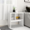 Mesa auxiliar de madera contrachapada blanco 50x30x50 cm 4