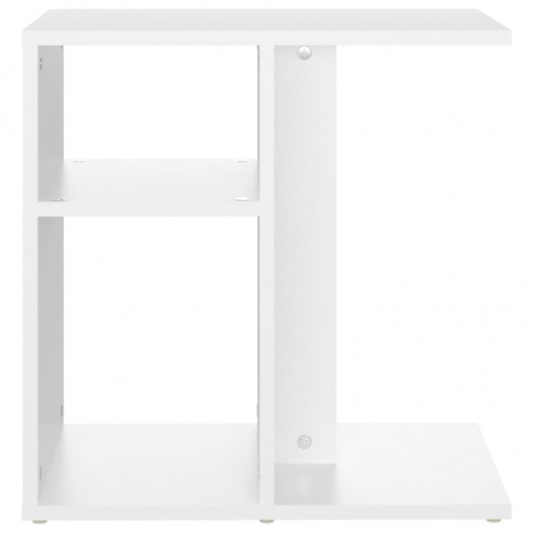Mesa auxiliar de madera contrachapada blanco 50x30x50 cm M 5