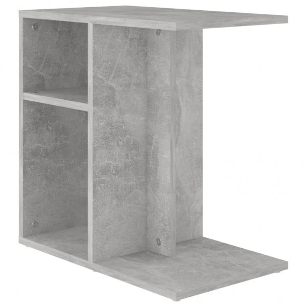 Mesa auxiliar de madera contrachapada gris hormigón 50x30x50 cm M 2