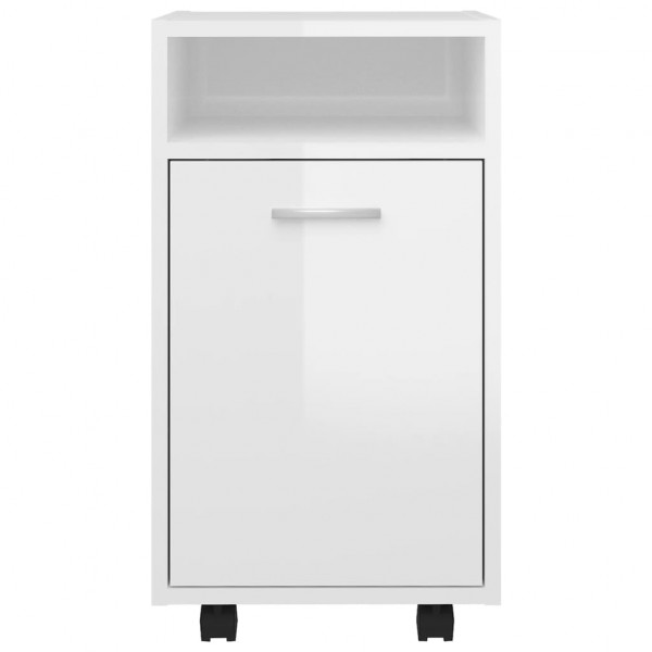 Armario auxiliar ruedas contrachapada blanco brillo 33x38x60 cm M 4