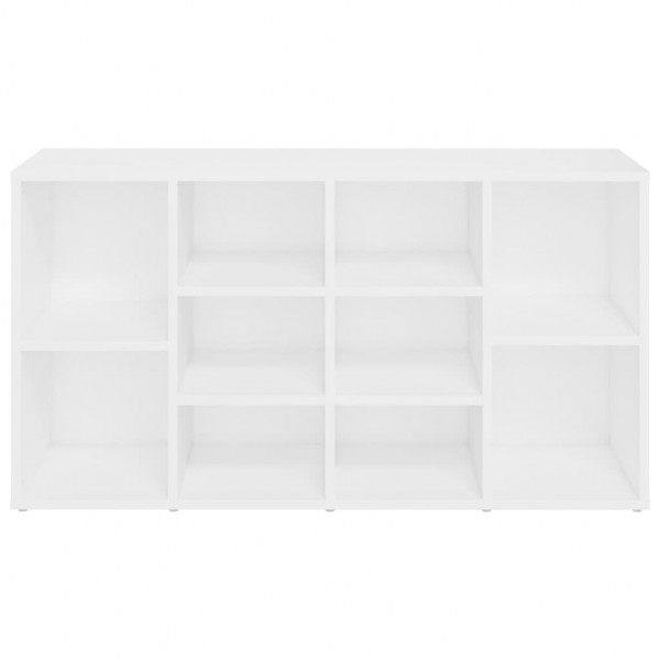Banco zapatero de madera contrachapada blanco 103x30x54.5 cm M 3