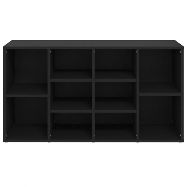 Banco zapatero de madera contrachapada negro 103x30x54.5 cm M 5