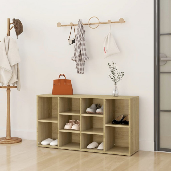 Banco zapatero contrachapada color roble 103x30x54.5 cm D