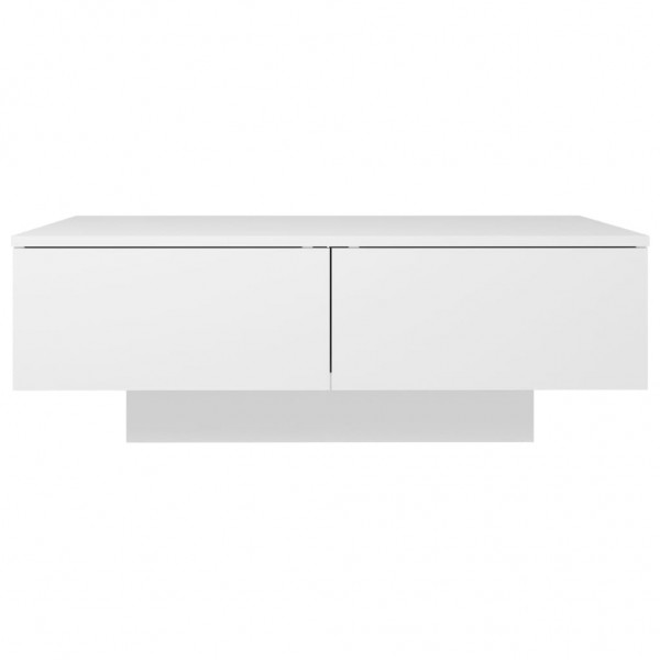 Mesa de centro madera contrachapada blanco 90x60x31 cm M 4