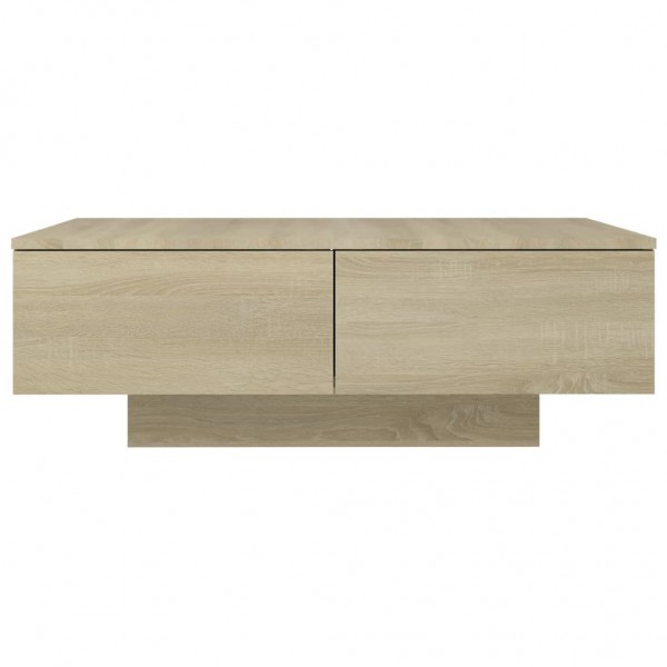 Mesa de centro madera contrachapada color roble 90x60x31 cm M 4
