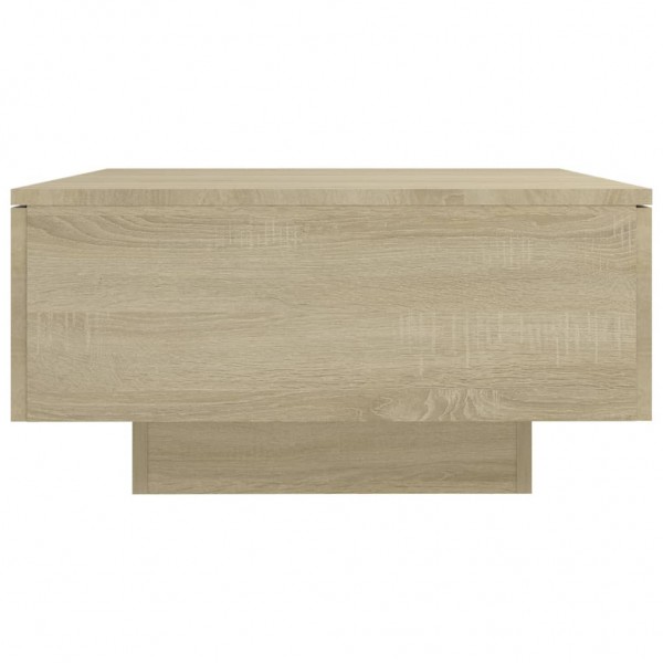 Mesa de centro madera contrachapada color roble 90x60x31 cm M 5