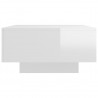Mesa de centro de aglomerado blanco brillante 90x60x31 cm 4