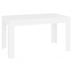 Mesa de comedor de madera contrachapada blanco 140x74.5x76 cm H