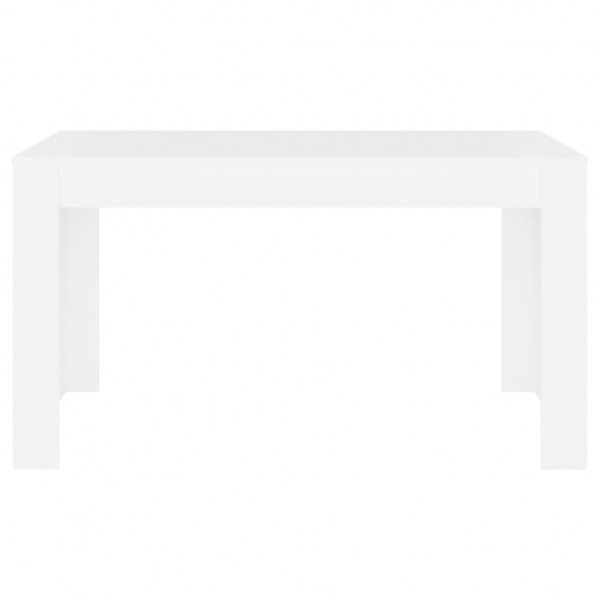 Mesa de comedor de madera contrachapada blanco 140x74.5x76 cm M 3