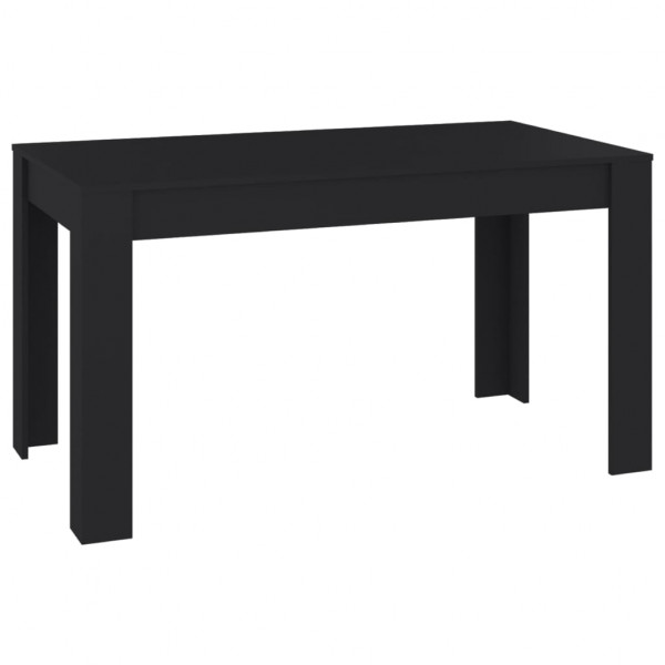 Mesa de comedor de madera contrachapada negro 140x74.5x76 cm D