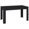 Mesa de comedor de madera contrachapada negro 140x74.5x76 cm 1