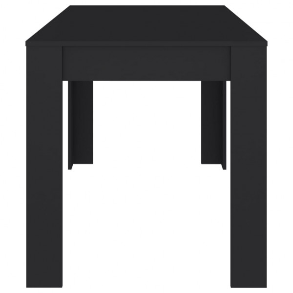 Mesa de comedor de madera contrachapada negro 140x74.5x76 cm M 4