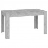 Mesa de comedor contrachapada gris hormigón 140x74.5x76 cm 2