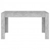 Mesa de comedor contrachapada gris hormigón 140x74.5x76 cm 3