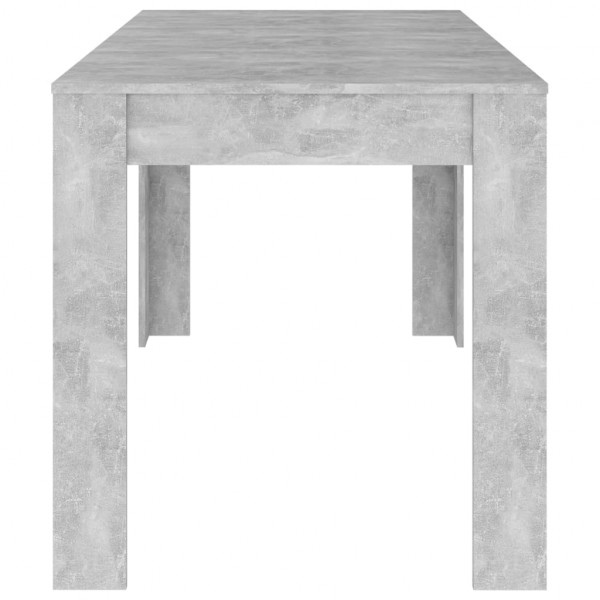 Mesa de comedor contrachapada gris hormigón 140x74.5x76 cm M 4