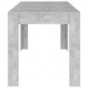 Mesa de jantar 140x74.5x76 cm contraplacado cinzento cimento 4
