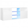 Mueble para TV con luces LED blanco 120x30x50 cm 2
