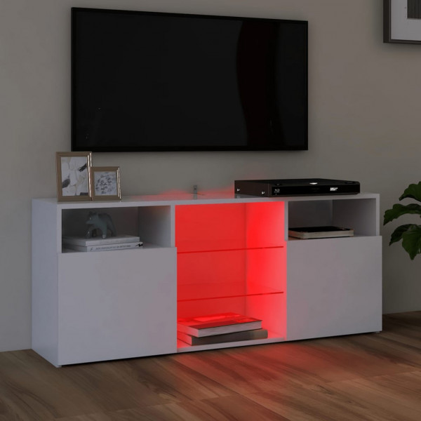 Mueble para TV con luces LED blanco 120x30x50 cm M 3