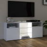 Mueble para TV con luces LED blanco 120x30x50 cm 5