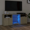 Armario TV con luces LED roble Sonoma 120x30x50 cm 1