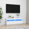 Mueble para TV con luces LED blanco 100x35x40 cm 1
