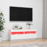 Móvel de TV com luzes LED 100x35x40 cm branco 3